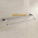 GobekUsa Double Towel Bar 60cm - Chrome Finish Stainless Steel Bathroom Accessory