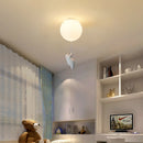GobekUsa Cartoon Bear Ceiling Light for Kids' Rooms, LED Fixture Bedroom Decor