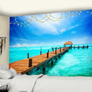 GobekUsa Beach Coconut Tree Mandala Tapestry Wall Hanging Psychedelic Bohemian Decor