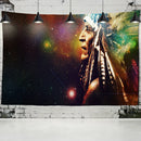 GobekUsa Indian Head Psychedelic Tapestry Wall Hanging for Bohemian Living Room