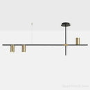 GobekUsa Black Minimalist Dining Room Chandelier: Modern Nordic Long Lights for Stylish Lighting