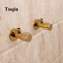 GobekUsa Gold Solid Brass Wall Mount Triangle Valve for Faucet and Toilet