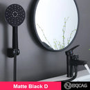 GobekUsa Black Copper Basin Faucet with Shower Head & Dual Function Mixer