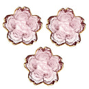 GobekUsa Japanese Style Glass Plates with Golden Border - Set of 3 | Mini Seasoning Dessert Bowls