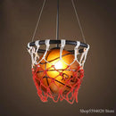 GobekUsa Basketball Pendant Lights Hanging Lamp Home Deco Bar Cafe Shop Living Room Bedroom Kitchen