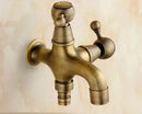 GobekUsa Dragon Carved Antique Brass Garden Bibcocks Single Cold Tap for Outdoor ★