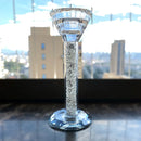 GobekUsa Crystal Diamond Glass Candle Holder for Home Decor