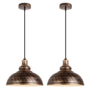 GobekUsa Industrial Loft Iron Pendant Lights for Dining Room, Cafe, Kitchen - Set of 2