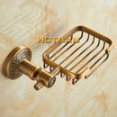 GobekUsa Antique Brass Bathroom Soap Basket Wall Mounted Soap Dish Holder