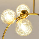 GobekUsa Gold Glass Ball Chandelier for Living Room Kitchen Bedroom - 220V 110V