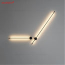 GobekUsa Black Gold Aluminum LED Wall Sconce, Modern Home Decor for Living Room, Bedroom