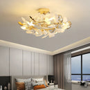 GobekUsa Ginkgo Leaf Bedroom Lamp: Post-modern Minimalist Art Ceiling Light, Elegant and Romantic