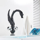 GobekUsa Golden Swan Crystal Handle Basin Faucet - Deck Mount Luxury Bathroom Mixer