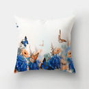 GobekUsa Butterfly Flower Pillow Case: Colorful Animal Landscape Sofa Cushion Cover