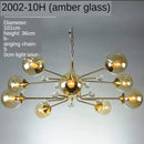 GobekUsa Gold Glass Ball Chandelier LED Lighting for Living Room, Kitchen, Bedroom
