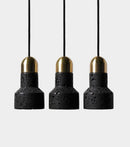 GobekUsa Black Travertine Cement Terrazzo Pendant Light Industrial Hat Light