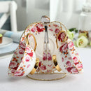 GobekUsa Elegant Floral Tea Set - 200ml Capacity Bone China Cup, Saucer, and Spoon