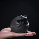 GobekUsa Cute Big Belly Frog Cartoon Ceramic Ashtray Decor Gift for Boyfriend