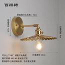 GobekUsa Japanese Copper Glass Wall Lights Modern LED Sconce for Bedroom Stair Mirror