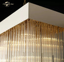 GobekUsa Cascada Rectangular LED Chandelier for Modern Living and Dining Room