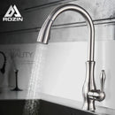 GobekUsa Brushed Nickel Kitchen Faucet Pull Out Single Handle Mixer Tap