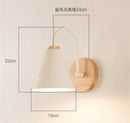 GobekUsa LED Wood Wall Sconce Modern E27 Base Fixture for Aisle Lighting