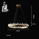 GobekUsa Golden Crystal LED Chandelier for Modern Dining Room