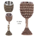 GobekUsa Dragon Skull Goblet: Gothic Resin Stainless Steel Wine Glass for Cocktail Bar Party