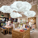 GobekUsa Cloud Pendant Lamp: Creative White Cotton LED Hanging Light for Kids and Coffee Room