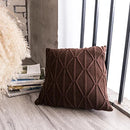 GobekUsa Knit Cushion Cover 45x45cm Nordic Style Home Decoration Brown Grey IvoryiscowayReversible