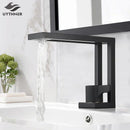 GobekUsa Black Basin Faucet: Brass Bathroom Mixer for Vessel Sink, Cold Hot Water