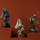 GobekUsa Country Resin Horsehead Figurine: Creative Animal Statue for Modern Home & Office Decor