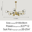 GobekUsa Glass LED Chandeliers: Modern Dining Room Bedroom Living Room Pendant Lights