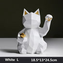 GobekUsa Lucky Cat Resin Statue: Modern Nordic Home Decor Figurine