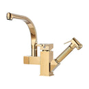 GobekUsa LED Kitchen Faucet Mixer with Swivel Spouts and Pull-Out Spray