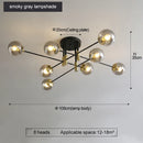 GobekUsa Black & Gold LED Round Ball Chandelier - Elegant Lighting Fixture for Home