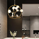 GobekUsa Gold Glass Ball Chandelier Nordic Design for Home Dining Kitchen Restaurant Hallway