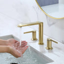GobekUsa Brushed Gold Brass Basin Faucets for Lavatory Vessel with 2 Handles