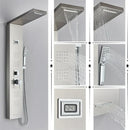 GobekUsa Black Rainfall Shower Panel Set with Massage System and Temperature Screen