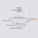 GobekUsa Crystal LED Ring Pendant Chandelier for Modern Living Dining Room Décor
