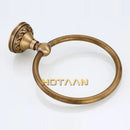 GobekUsa Antique Brass Round Towel Ring for Elegant Bathroom - Wall Mounted Classic Design