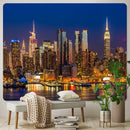 GobekUsa City Night Bohemian Decor Tapestry Hippie Sofa Blanket Art
