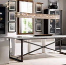 GobekUsa Crystal LED Linear Chandelier for Kitchen Island Dining Room