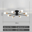 GobekUsa LED Metal Chandeliers for Living Room - Stylish Ceiling Light for Home Decor