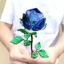 GobekUsa Crystal Rose Figurine: Elegant Glass Rose Ornament for Home Decor, Gifts