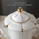 GobekUsa Elegant Bone China Tea Set Luxury Porcelain Coffee Pot Creamer Sugar Bowlcaffold