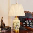 GobekUsa Country Flower Bird Ceramic Table Lamp Modern Simple Retro Bedroom Bedside