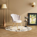 Velvet Swivel Accent Chair with Gold Metal Legs — Modern Dining & Living Room Seat
