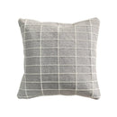 GobekUsa Cotton Woven Check Yellow Grey Ivory Cushion Cover for Home Living Room