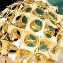 GobekUsa Golden Metal Hollow Ball Spike Abstract Ornament Home Decor